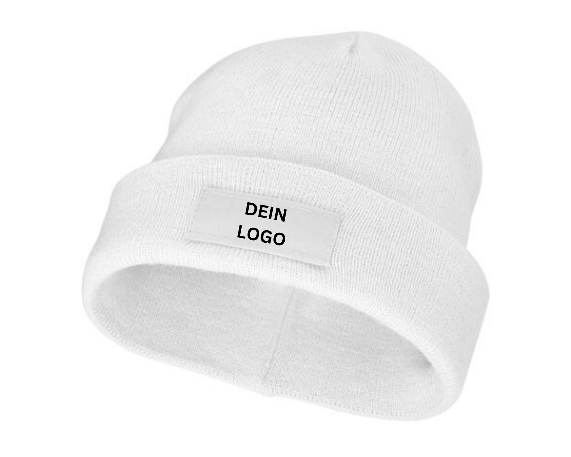 beanie mütze logo layana life weiß