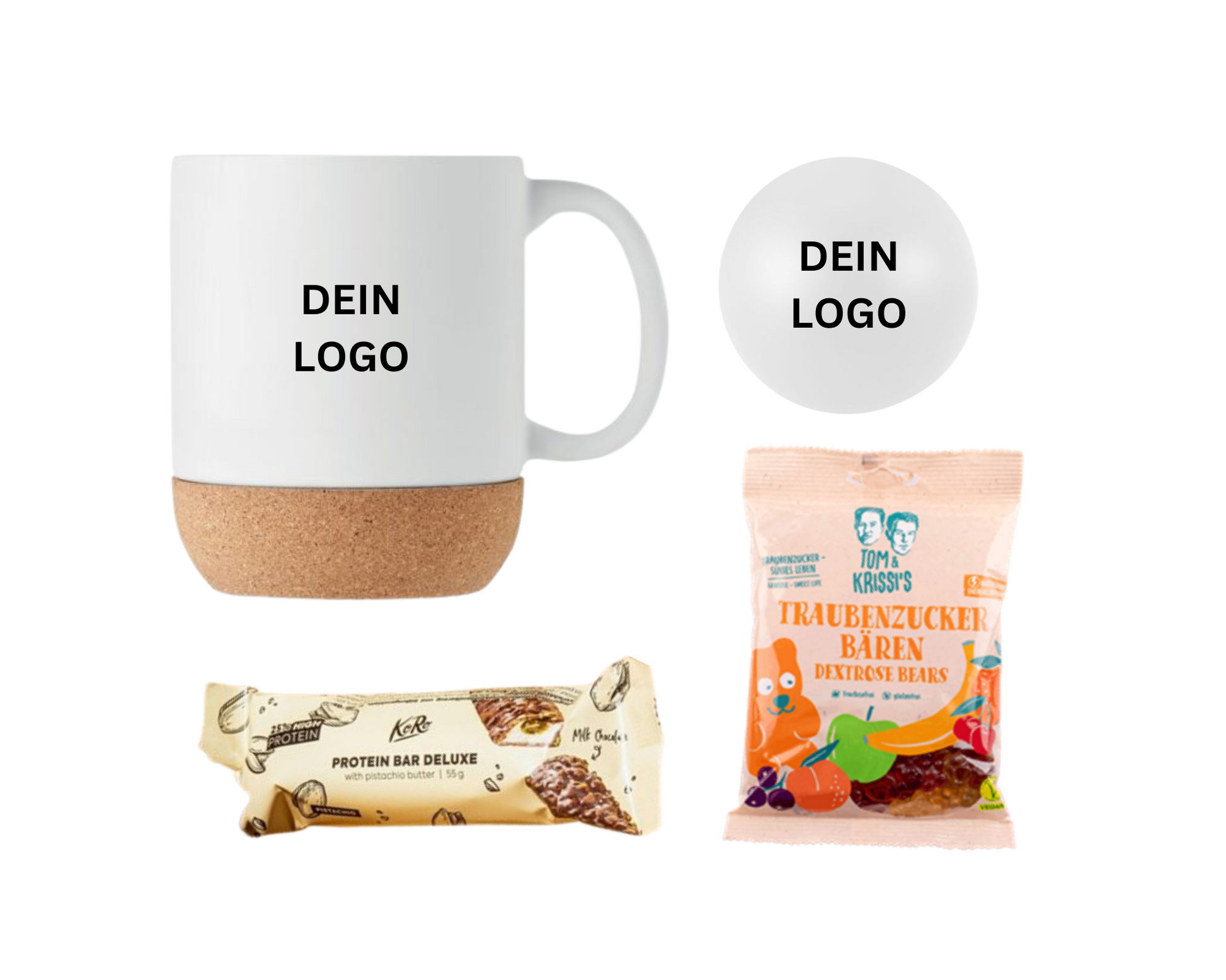 layana life gute besserung geschenk geschenkbox mitarbeiter kollege kunde geschäftspartner mit logo tasse antistress ball weiß