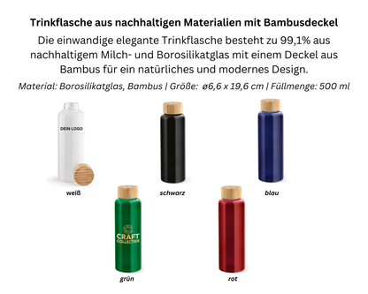 layana life onboarding nachhaltig eco reclyclet wasserflasche bambus weiß grün schwarz grau blau rot 