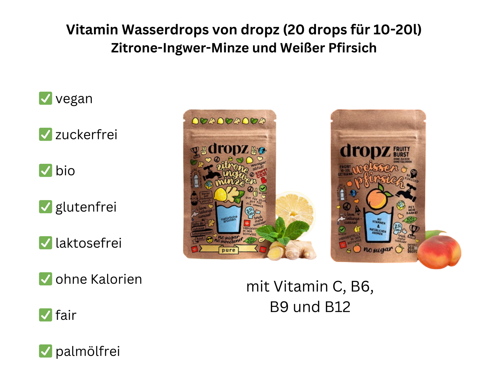 layana Life vitamin wasser wasserdrops dropz weißer weisser pfirsich